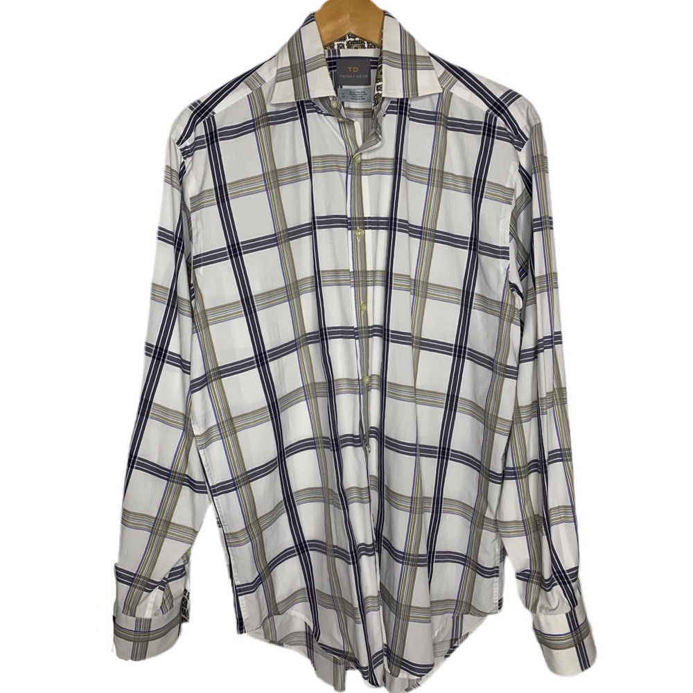 Thomas Dean Flip Cuff Shirt‎ Size Medium